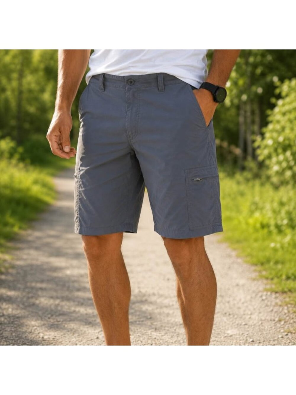 MEC Men’s Cargo Hiking Shorts Size 42 Gray Stretch Outdoor Utility Shorts